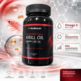 Aceite De Krill Y Astaxantina Para Tu Rutina 2400 Mg