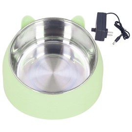 Pet Heating Bowl Nordic Stainless Steel to Protect Cervical Spine Constant Temperature Cat Food Bowl