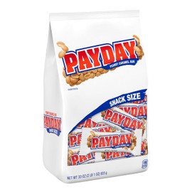 PAYDAY Peanut Caramel Snack Size, Candy Bulk Bag, 33 oz