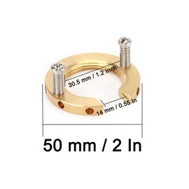 Quweiz 2 Sets Faucet Fixing Nut, 32mm / 1.26 Inch Hot and Cold Faucet Fixing Tool Set Lock Nut, Faucet Mounting Nut, Gold