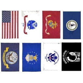 Wholesale Lot 2x3 USA + 5 Branches Military + Pow Mia + Virginia Flag Set
