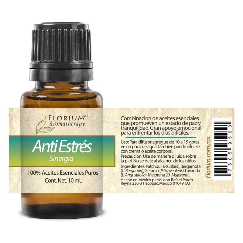 Anti Estrés - Mezcla Concentrada de Aceites Esenciales de Aromaterapia