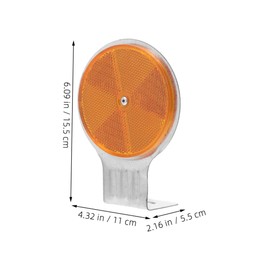 Ipetboom 2pcs Heavy Duty Reflective Driveway Markers for Enhanced Visibility Plastic Road Reflectors for Driveways and Easy to Install with Mounting