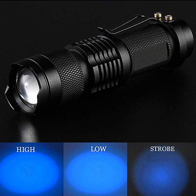 Blue Torch, WESLITE LED Torch Blue Light Mini Torches with