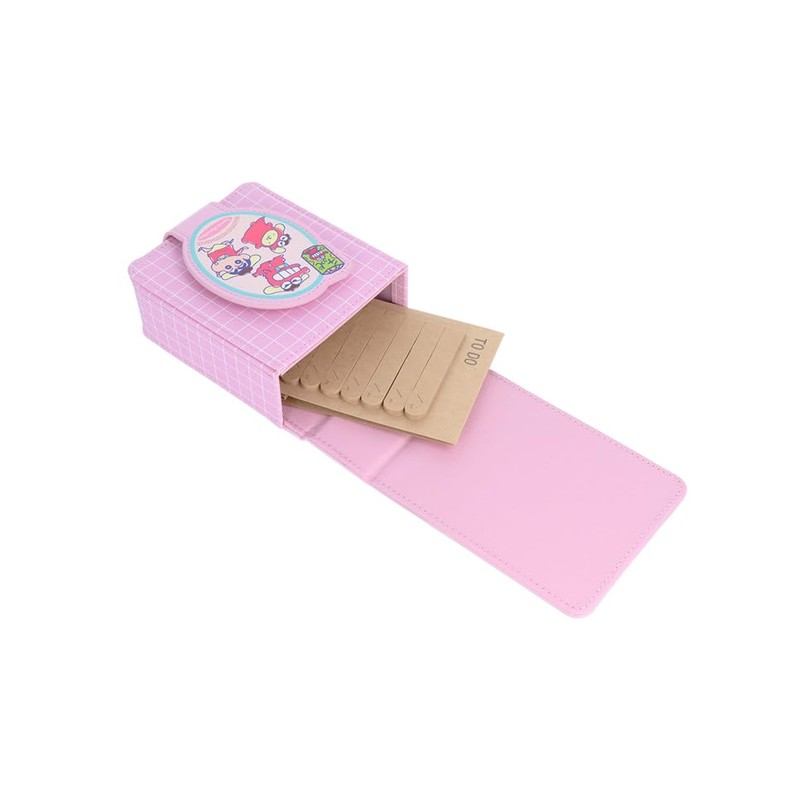 Sunstar Stationery Crayon Shin-chan x Sanrio Characters Pouch, Freestanding, Pink