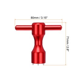 sourcing map Golf Weight Screw Wrench Tool Aluminum Alloy 6 Pin Hole Golf Club Putter Heads Wrench Replacement Putter Weight Wrench Tool for Studio Select Button Back Putter, Red