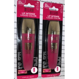 Milani 2 Milani Lip Intense Liquid Lip Color Full Coverage Gloss 02 *PINK RAVE* Duo Lot