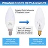 Simba Lighting LED Candelabra Light Bulbs B11 (C37) Candle Shape