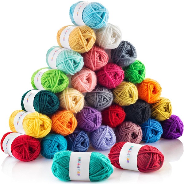 CRAFTISS CRAFTISS 30x0.7Oz Acrylic Yarn Mini Skeins - 1300 Yards