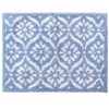 OKA Bathroom Foot Wipe Mat, Blue, Approx. 17.7 x 23.6