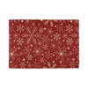 Christmas Snowflakes Placemats on Dark Red Placemats for Dining Tables,
