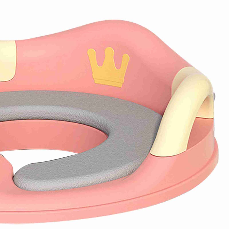 Kids Potty Training Seat Soft PU Cushion Splatter Proof Stable