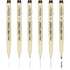 MOTIBACK 6 PCS Fineliner Drawing Pens Set – Black Fine