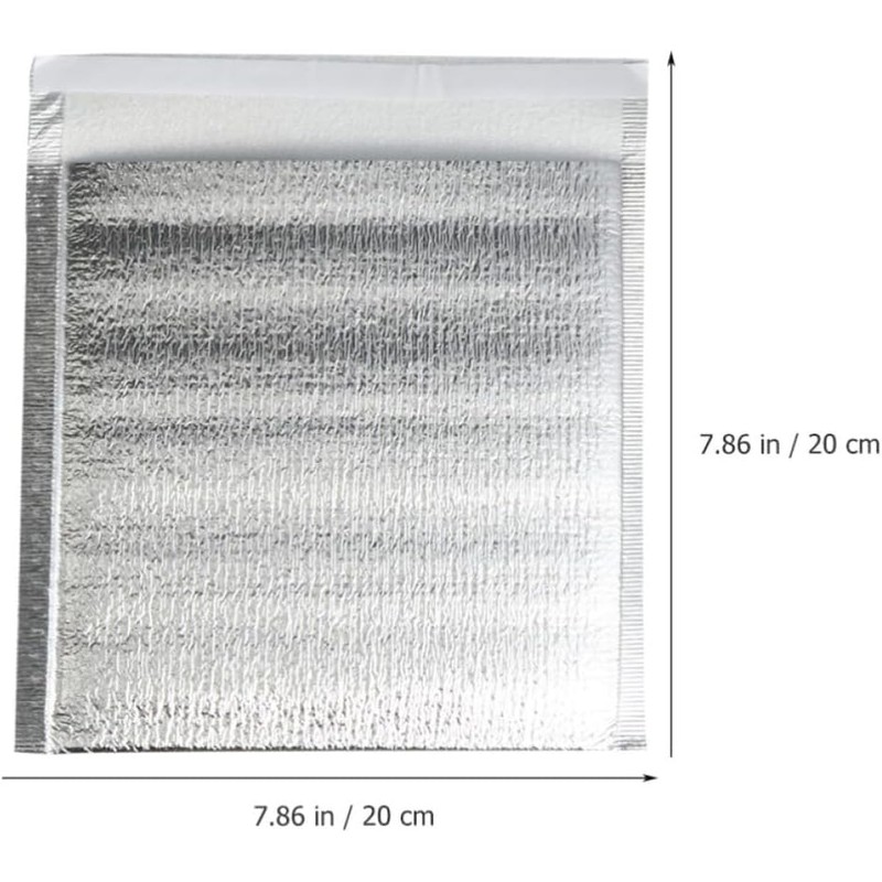 100 Piezas Bolsa Térmica de Aluminio Plata Aislamiento