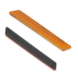 KOLEMO Hard Saddlebag Reflector Latch Cover Side Visibility Compatible with for Harley Touring Street Glide Electra Glide Road Glide Road King 2014-2022, Yellow Saddle bag Reflector Inserts