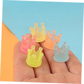 Beavorty 25Pcs Luminous Mini Crowns for Micro Landscape Decor Glow The Dark Embellishments for Home and Garden Unique Crown Sculptures for Miniature Gardens and Fairy Decor