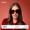 OPULIZE BIG Sunglasses - Bold Fashion Frame - Brown/Green Tinted