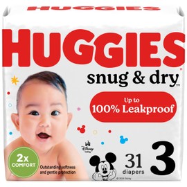 Huggies Snug & Dry Baby Diapers, Size 3 (16-28 lbs), 31 Ct