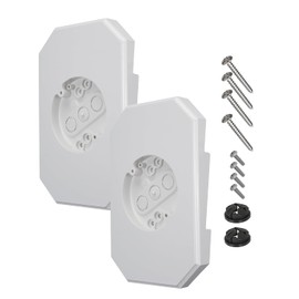 Replace 8141DBL Siding Light Mounting Block, White Outdoor Mounting Plate kit with Built-in Electrical Box, Vinyl Block Fit for 1/2 inch Outdoor Plate Vinyl and 4 '' Siding