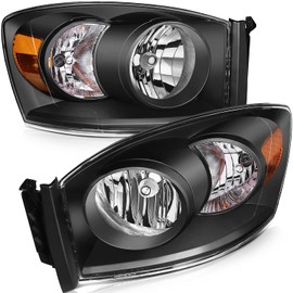 AINTIER Headlight Assembly For Dodge For Ram 1500 2006-2008,For Dodge For Ram 2500 2006-2009,For Dodge For Ram 3500 2006-2009 Headlamp Replacement Driver & Passenger Side