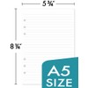 A5 lined paper (total 100 sheets) 6 holes refill paper