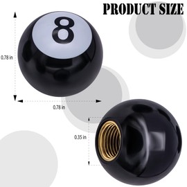 MEAJOO 8PCS Pool 8 Ball Style Tire Valve Stem Caps, Universal Copper Core Dustproof Tire Valve Stem Covers for Cars, SUV, Trucks, Bikes, Motorcycles, Bicycles(Black)