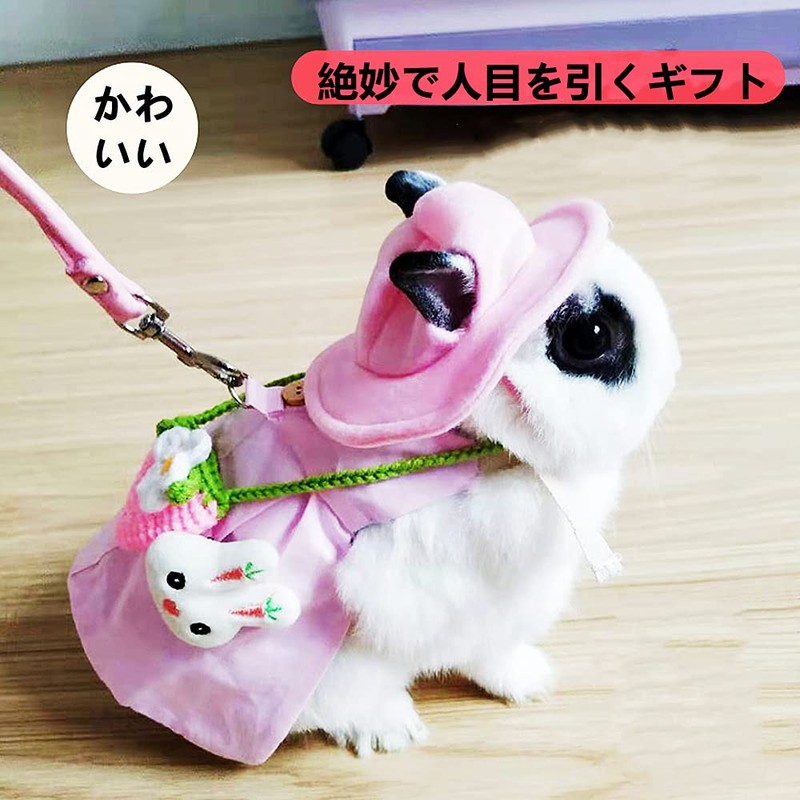 MUYYIKA Rabbit Small Animal Harness Leash Set, Cute Soft Soft
