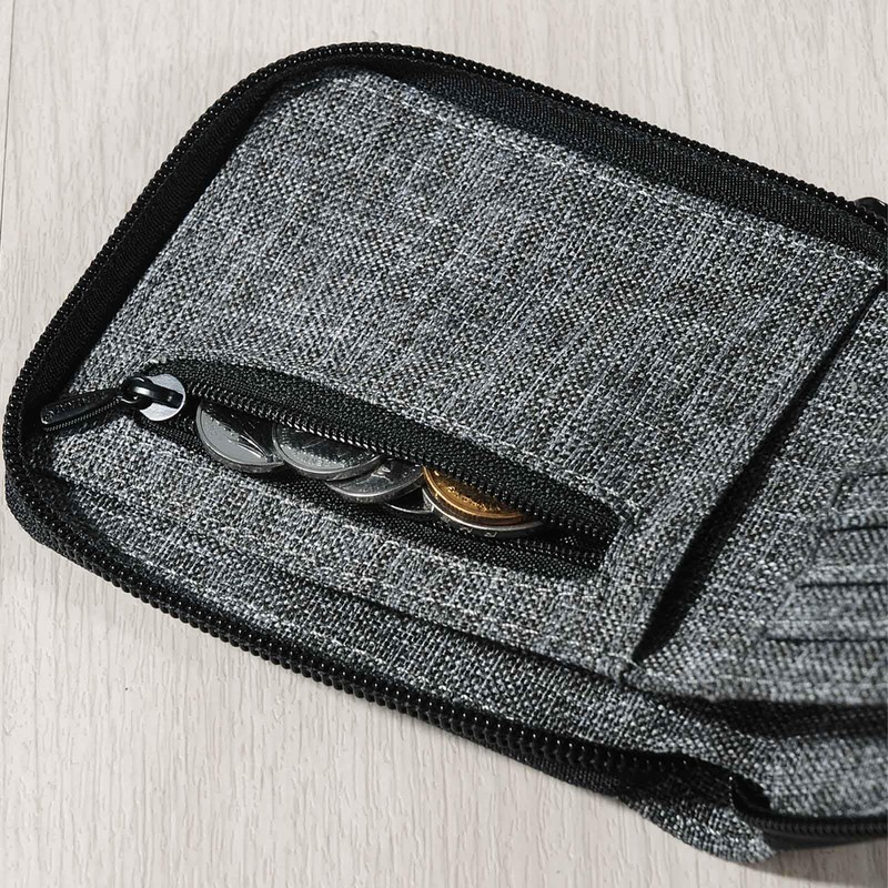 JEMINAL Casual Wallet, Short Zip Wallet, Youth, Men's, Women's, Tide