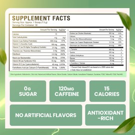 Morning Buzz Energy Drink Powder - Energy Boost Drink Mix - Sugar-Free Energy with Antioxidants - Morning Kickstart and Sports Nutrition Endurance Product - 30 Servings, 8 Ounces (Tropical Fusion)