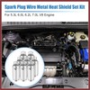 HEROFFIX 8 Pcs Spark Plug Wire Metal Heat Shield Set