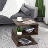 HOMCOM Industrial Modern 3-Tier Side Table or End Desk with