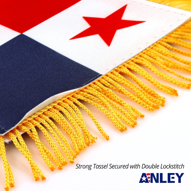 Anley 4 X 6 Inch Panama Fringy Window Hanging Flag