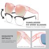 Xfeel Polarized Sunglasses Over Glasses for Women Oversized Fit Over