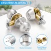 Plustool 4 Pack Exterior Door Lock Set, Satin Nickel Door