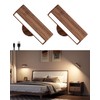 DetarZinLED Battery Operated Wall Sconces Set of 2,Rechargeable Wall Lights