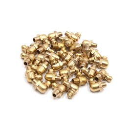 TUCKBOLD 30Pcs M6 x 1 Thread 90 Degree Angle Brass Grease Zerk Nipple Fitting for Car Automotive Parts