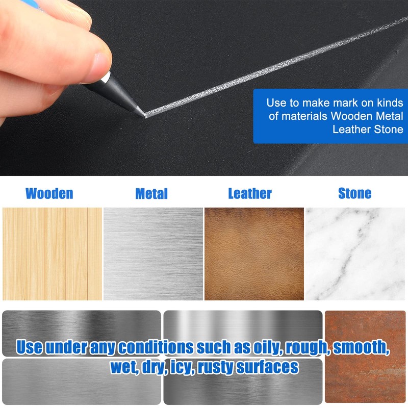6 Pieces Welders Pencil Carbide Scriber Tool with 48 Pcs