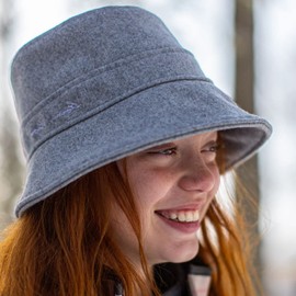 Stormy Kromer The Iron Belle Bucket Hat – Cozy Wool Blend, Classic Design with Taffeta Lining, Metro Plaid, Small