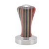 Colorful Wood Coffee Flat Tamper Stainless Steel Base Powder Hammer