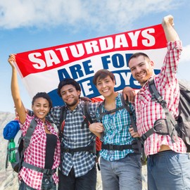 NA Saturdays are for The Boys Flag, 3x5 pies, tela de poliéster resistente a los rayos UV, bandera de sábado, perfecto para partidos universitarios, fraternidades, fiestas de recámara, decoración de habitación