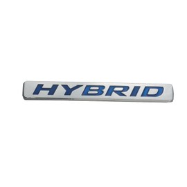 2X Hybrid Emblem 3D Metal Left n Right Door Fender Tailgate Badge Sticker Logo Nameplate for Universal Hybrid Car Truck (Chrome Blue)