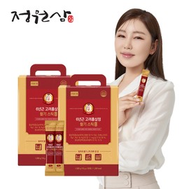 [Jeongwonsam] 6-year-old Korean red ginseng essence vitality stick large-capacity red ginseng stick for gift 100 packs, 2 pieces / [정원삼] 6년근 고려홍삼정 활기스틱 대용량 홍삼스틱 선물용 100포, 2개
