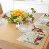 ABAKUHAUS Christmas Place Mats, Colourful Jolly Times, Washable Fabric Dining