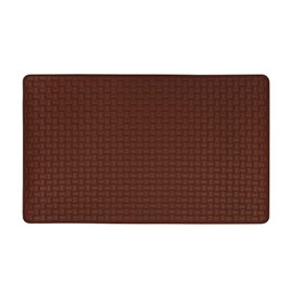 Embossed Kitchen Mats Cushioned Anti Fatigue, Non-Slip Leather-Like Kitchen Floor Mat, Eco-Friendly PVC Foam, Waterproof Anti-Fatigue Mat for Kitchen, Office, Sink, Laundry, 20" W 39" L, Burgundy