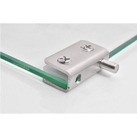 [2 Pieces] Frameless Glass Door Hinge Door Pivot Hinge Glass Clamp for (5-8mm)