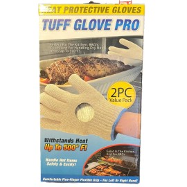 TEKNO Tuff Glove Pro, Heat Protective Gloves, Kitchen, BBQ's, Protects Up To 500 F
