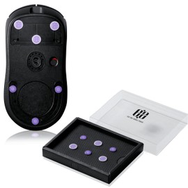 EZ Mouse Sole Universal Glass Sole Supervised by NOEZ FOXX Round Round 0.3 inch (7 mm) 0.3 inch (9 mm) Pack of 6 for Gaming Mouse Purple Heavy Duty