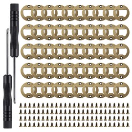 Ohiyoo 50 Set DIY Bottle Opener Inserts - Stainless Steel Metal Insert Kits - Bronze Resin Finish - Beer Bottle Opener DIY Hardware