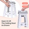 Delxo 16 Inch Folding Step Stool, White Step Stools for