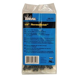 Ideal 46-310 Thermo-Shrink Thin-Wall Heat Shrinkable Tubing, 1/8" Normal Size (Pack of 20)